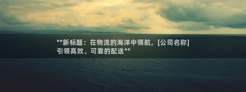 28圈加拿大：**新标题：在物流的海